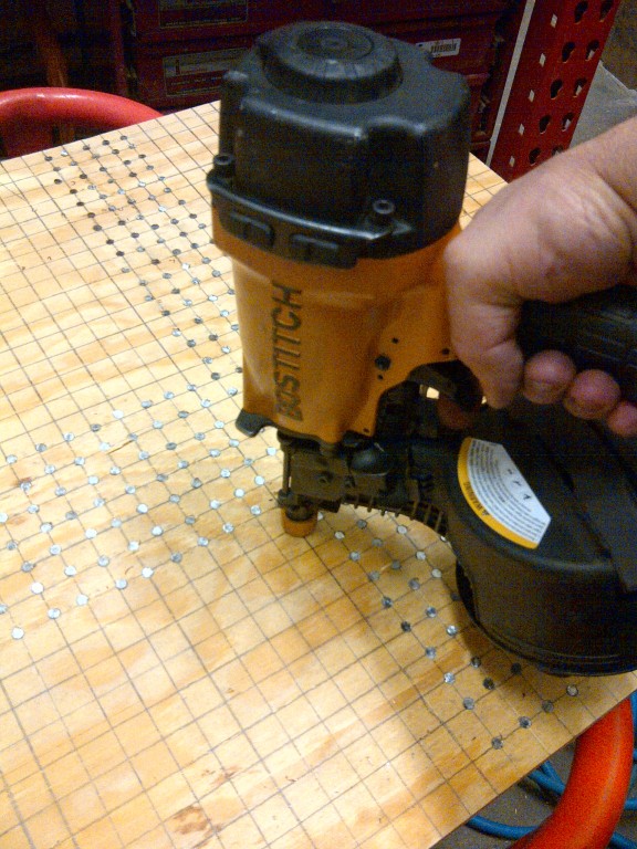 using the nail gun