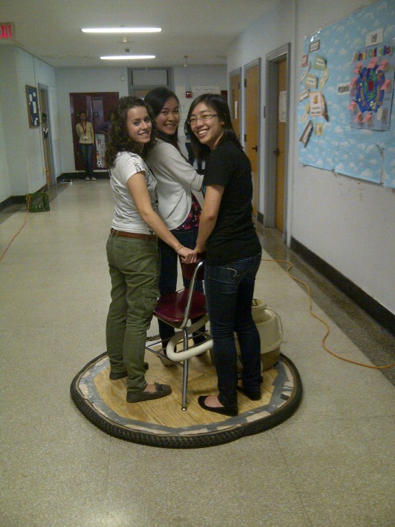 Students on Hovercraft